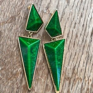 Amrita green and gold earrings